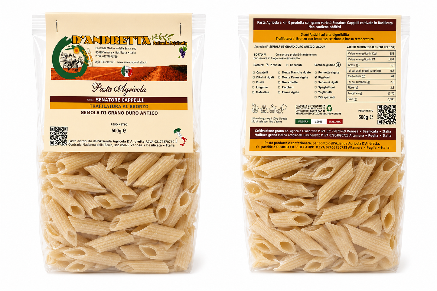 Penne Rigate di Grano Duro Senatore Cappelli