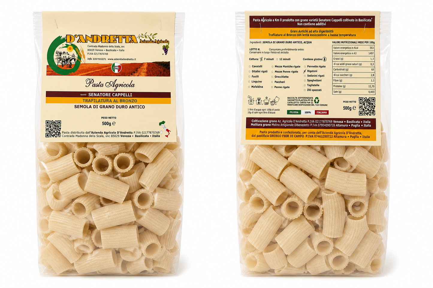 Rigatoni di Grano Duro Senatore Cappelli