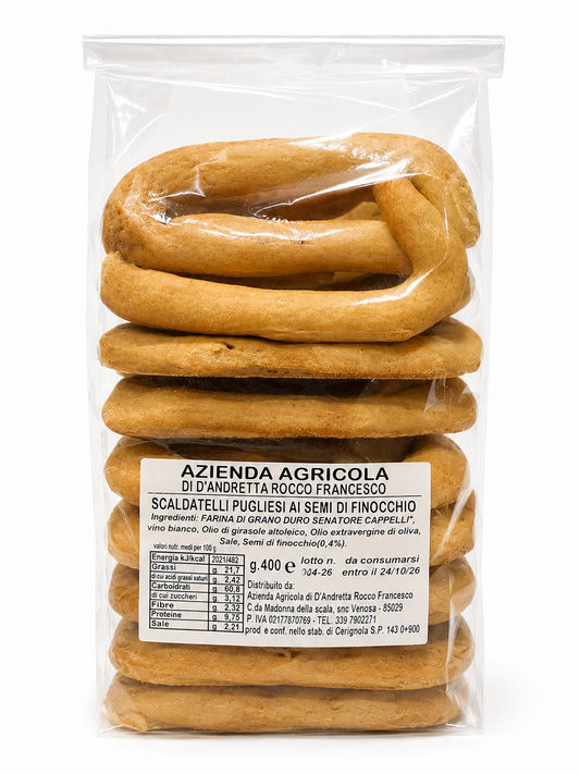 Scaldatelli pugliesi al finocchio 400 gr.
