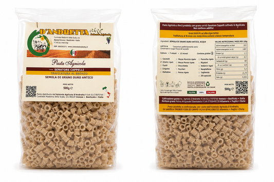 Tubetti Integrali di Grano Duro Senatore Cappelli
